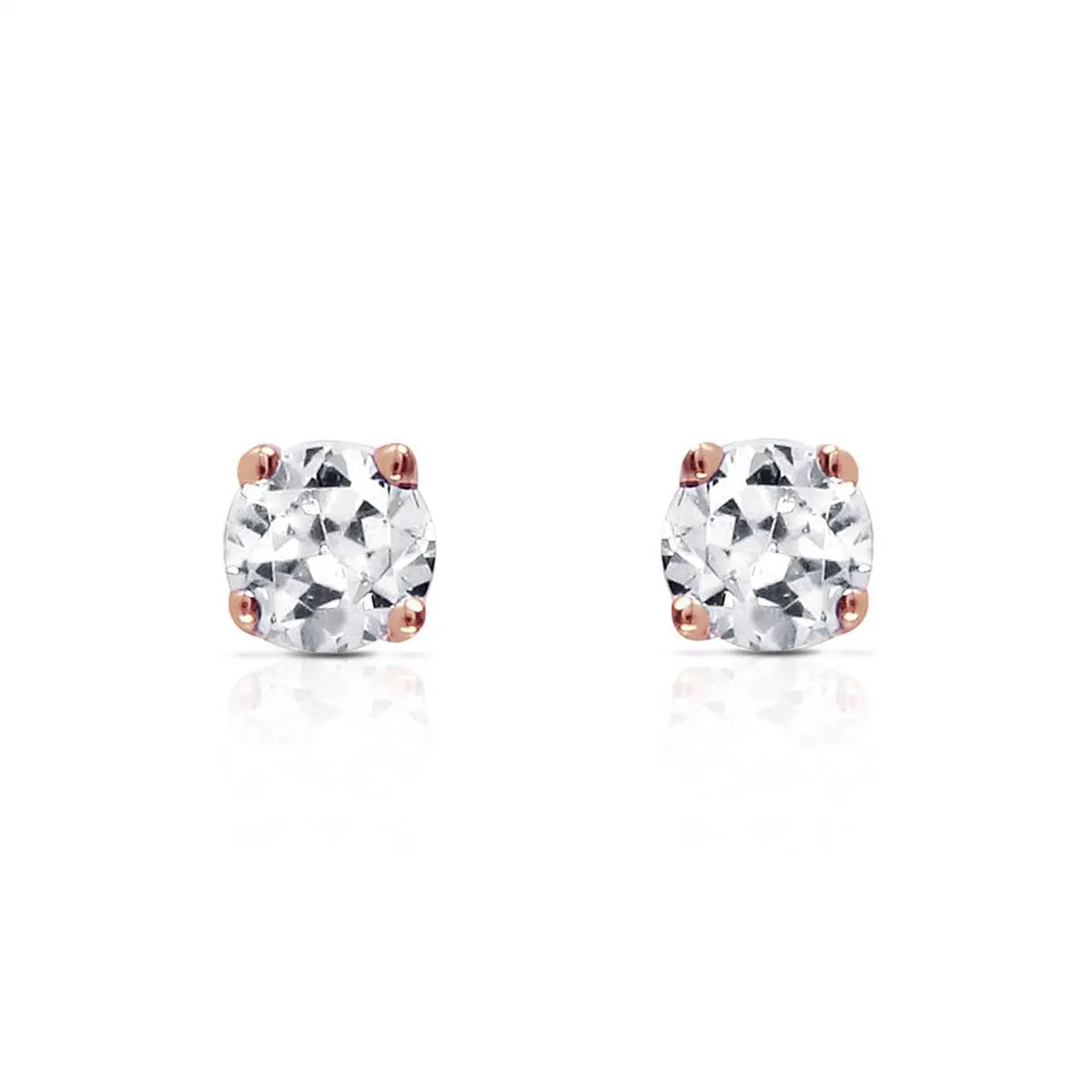 0.1 Carat 14K Solid Rose Gold Stud Earrings 0.10 Carat Natural Diamond