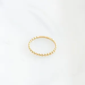 14K Beaded Ring