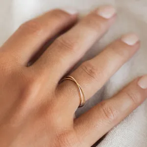 14k Gold Double Ring - Celestina