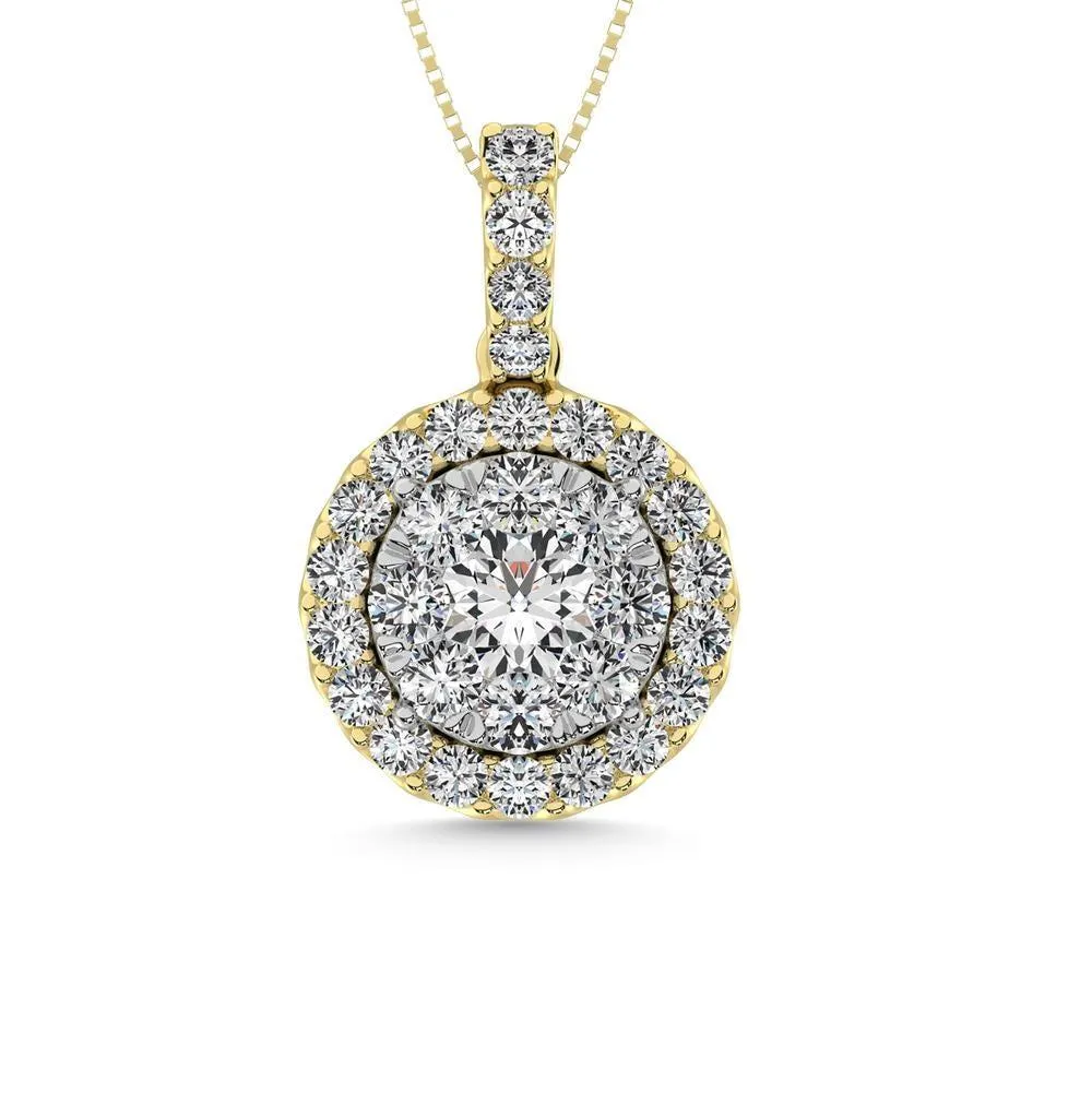 14K Yellow Gold 2 Ctw Diamond Fashion Pendant