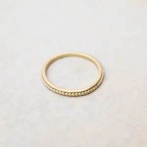 18k Tiny Raised Dot Stacking Band