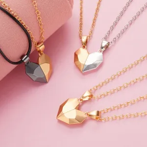 2Pcs Magnetic Heart Couple Necklace Jewelry*