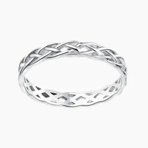 925 Sterling Silver Woven Cute Twist Ring