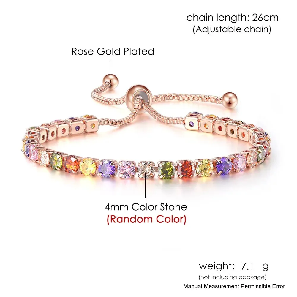 Adjustable Multicolor Charm Bracelet