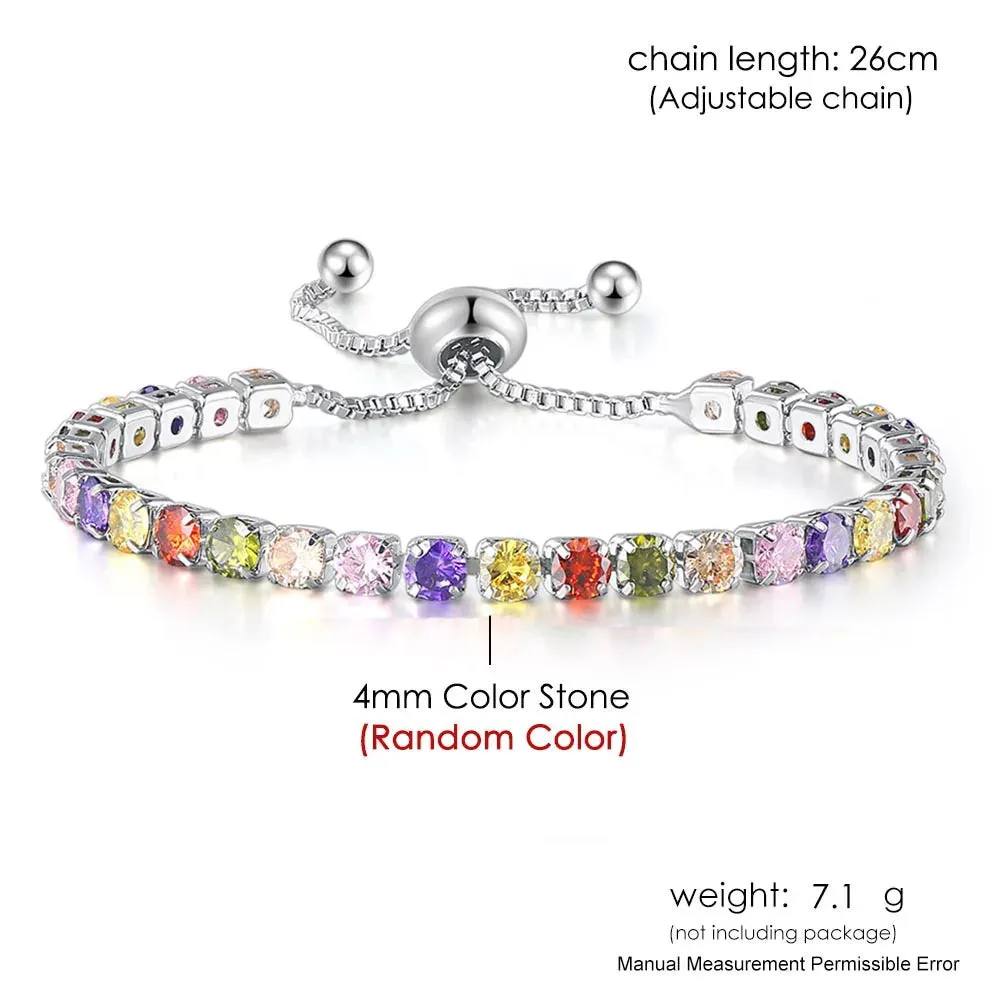 Adjustable Multicolor Charm Bracelet