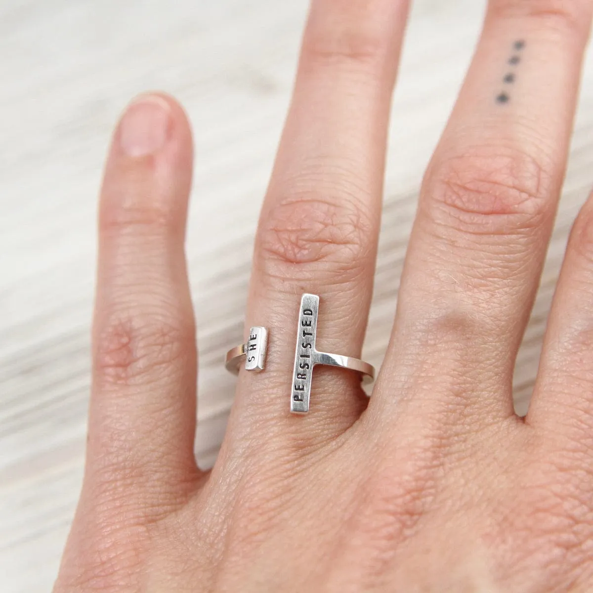 Adjustable Ring - "She Persisted"