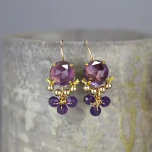 Amethyst Clover Earrings