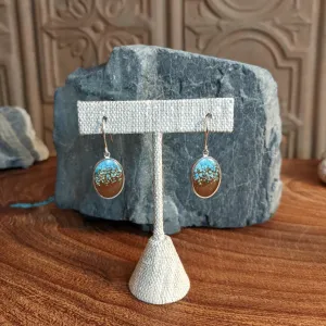 Arizona Sand & Turquoise Sandrop Sterling Silver Earrings by Dune Jewelry GJ-GSDEL