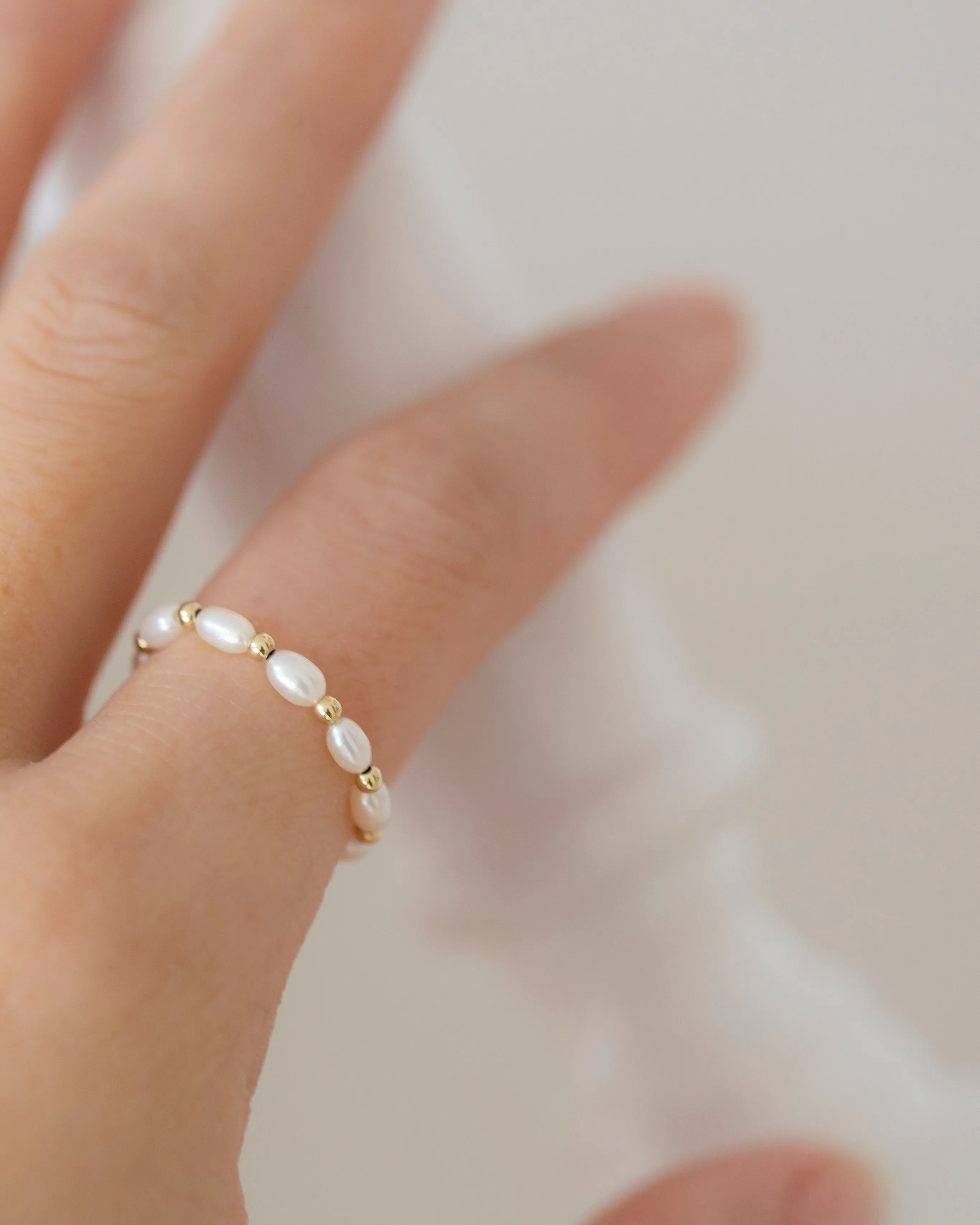 Baby Lotus Pearl Ring II