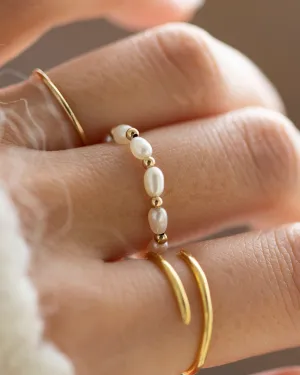 Baby Lotus Pearl Ring II