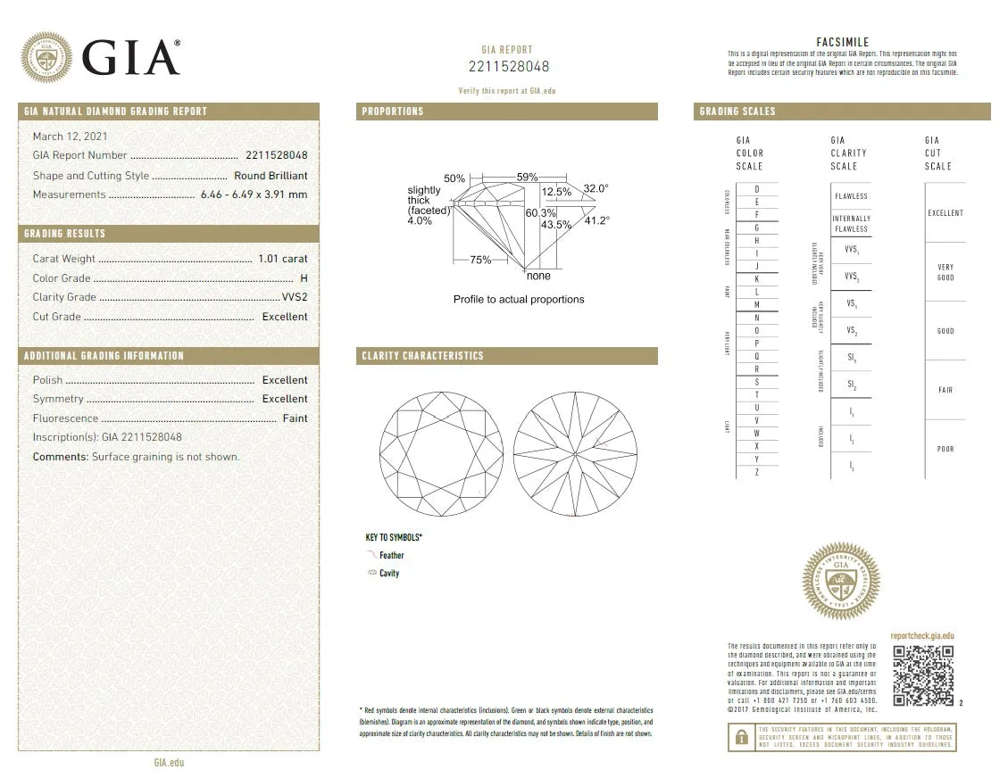 Beauvince GIA HVVS2 Certified 2.01 Carat Round Solitaire Diamond Studs