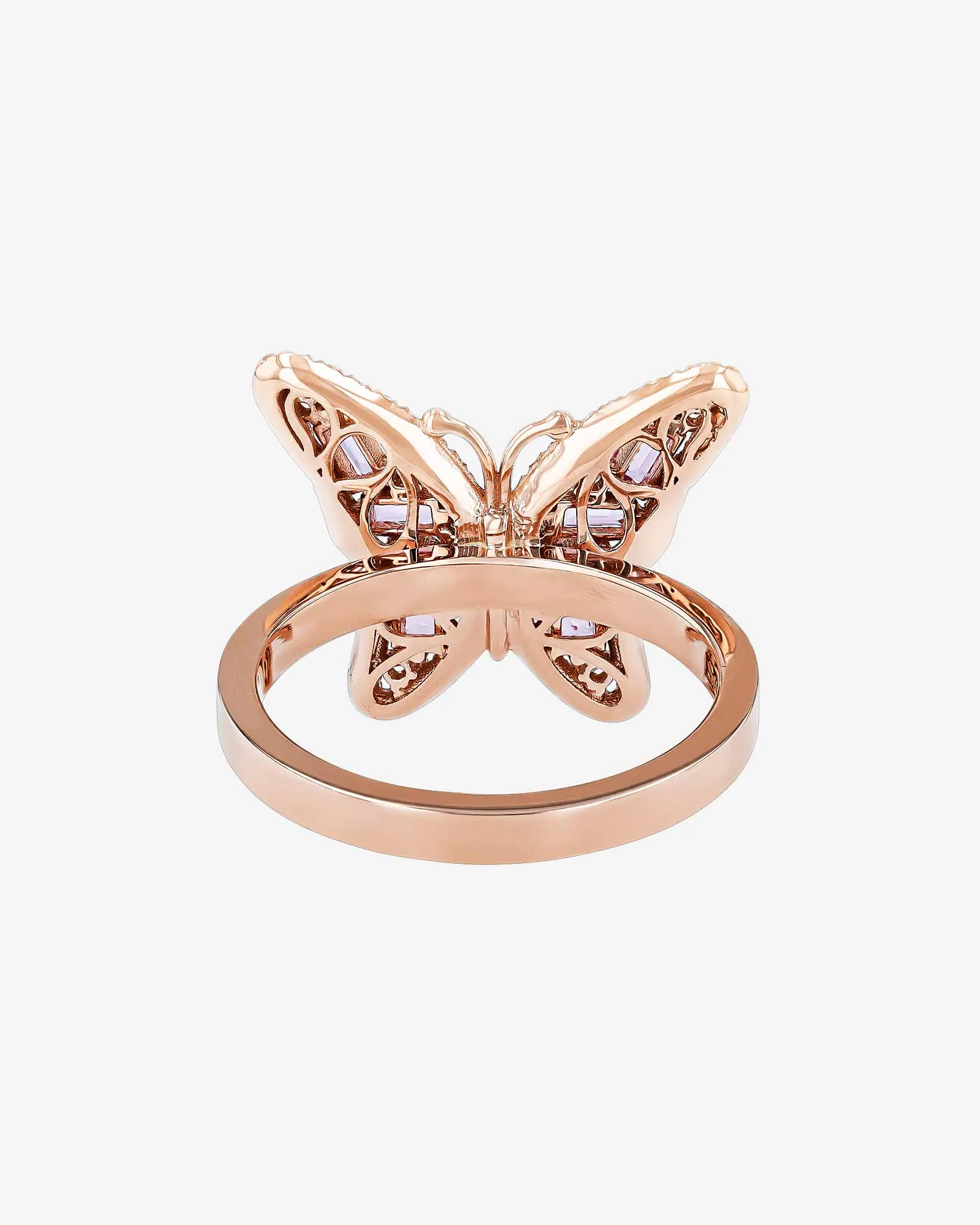 Bold Small Butterfly Pink Sapphire Ring