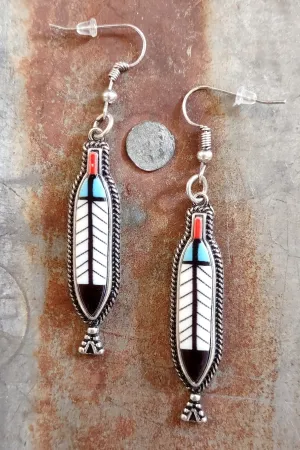 Burnished Feather Dangle Earring