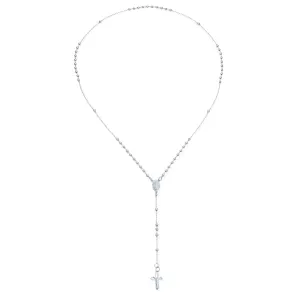 Catholic Prayer Drop Necklace with Jesus Crucifix and Virgin Mary Rosary Beads