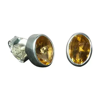 Celeste Oval Studs