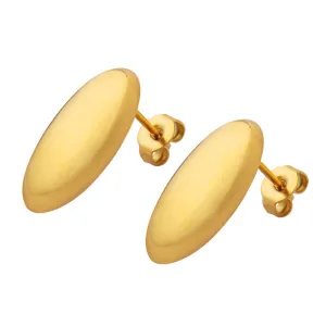 Chic 18K Gold Plated Rice Stud Earrings with Unique Design