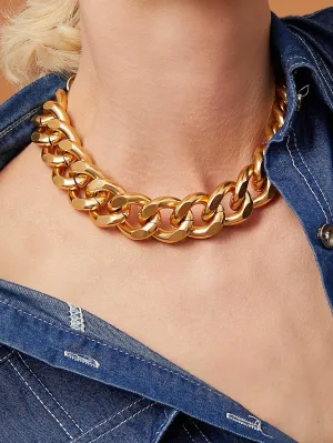 Chunky Golden Color Chain Necklace for Women Jewelry for Women Necklace