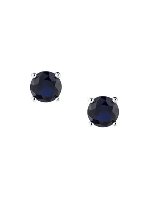 Classic Blue CZ Pierced Stud Earring