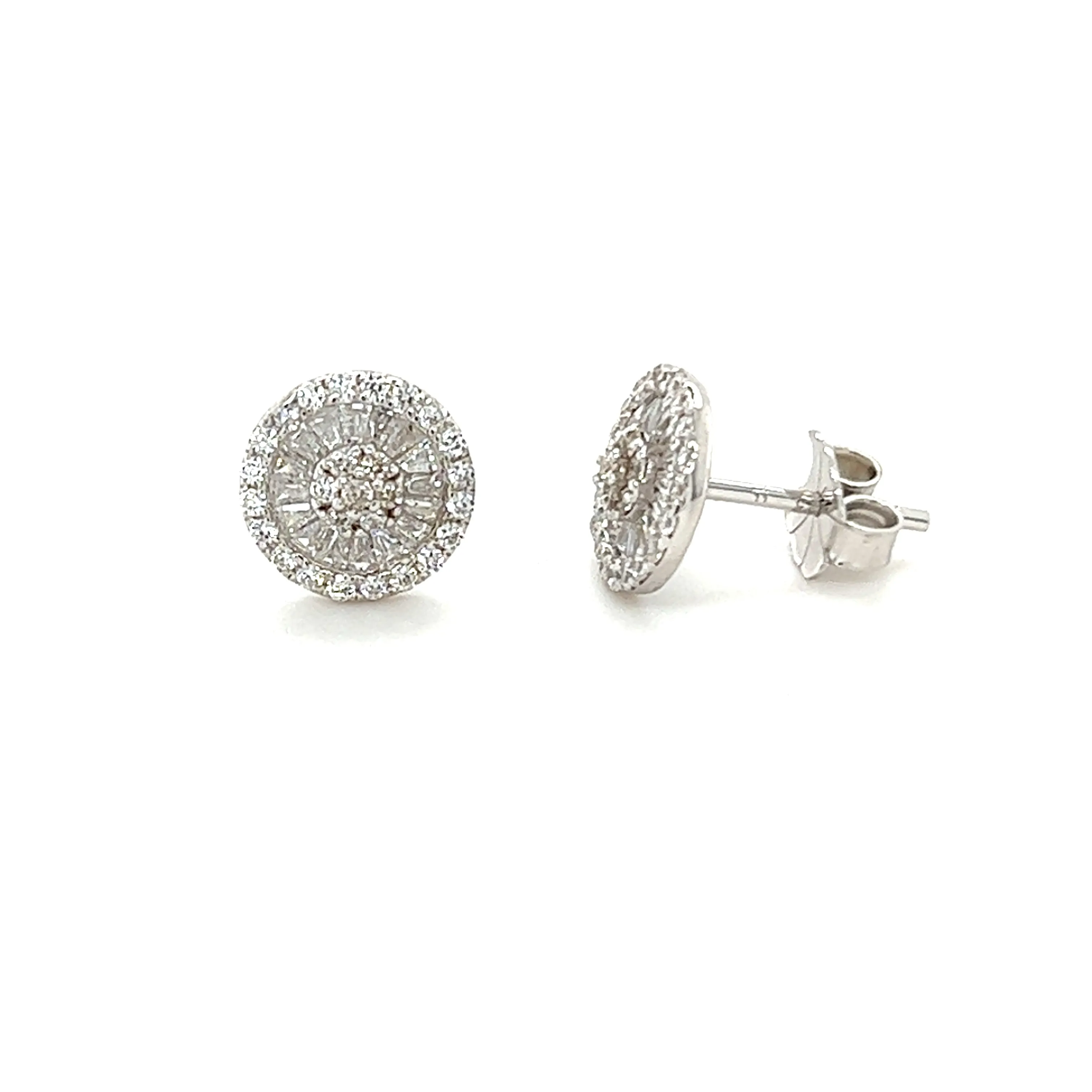 Classic Diamond CZ Pizza Studs