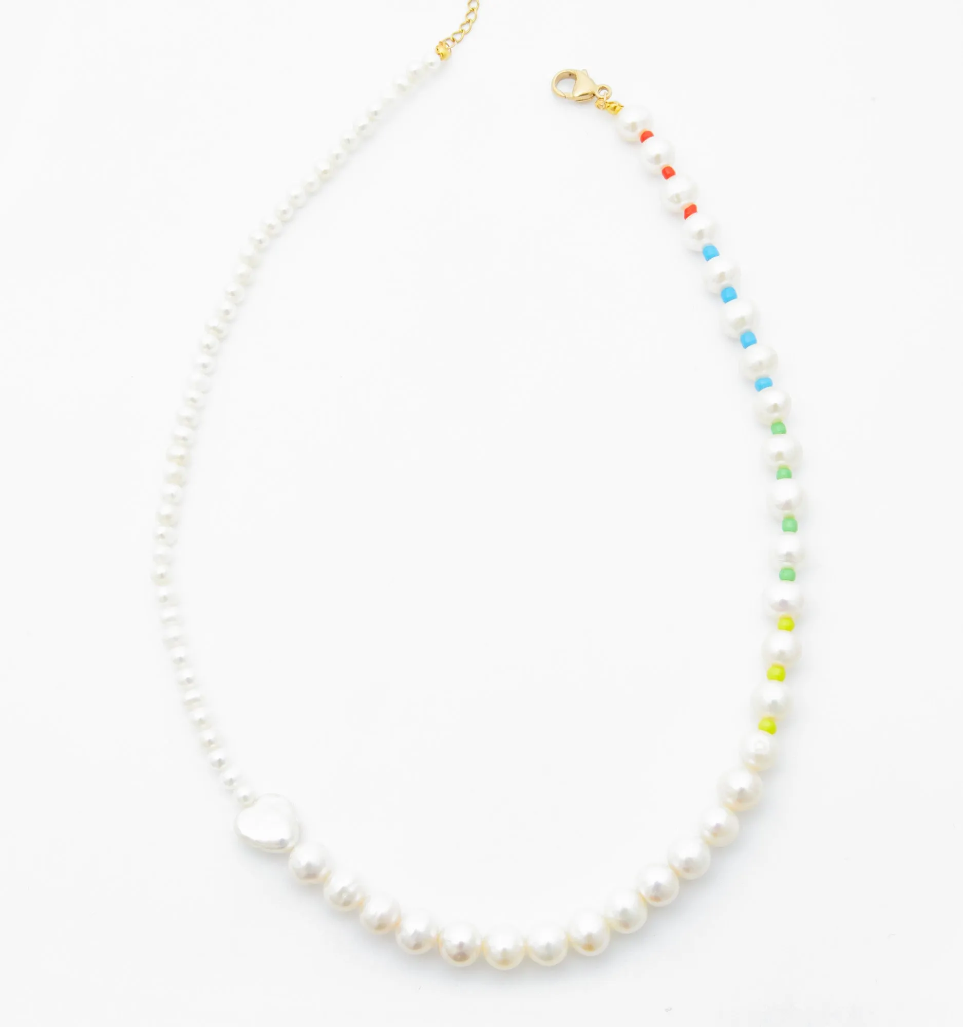 Color Pop Pearl Choker Necklace