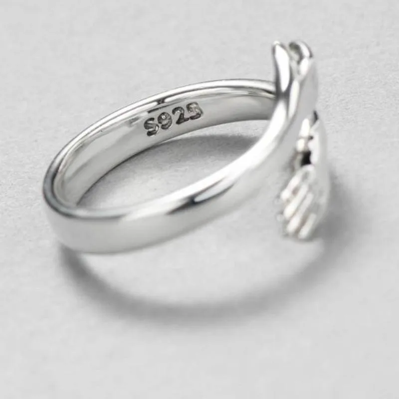 Creative Hands Embrace Open Rings  925 Sterling-silver