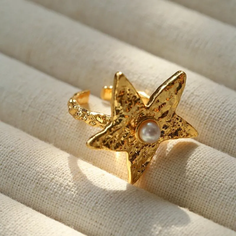 Dazzling Stars Pentagram Planet Element Rings