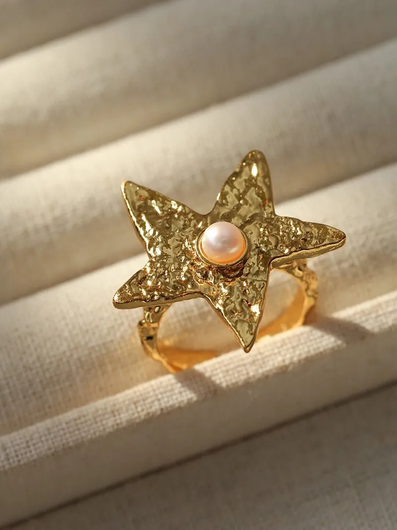 Dazzling Stars Pentagram Planet Element Rings