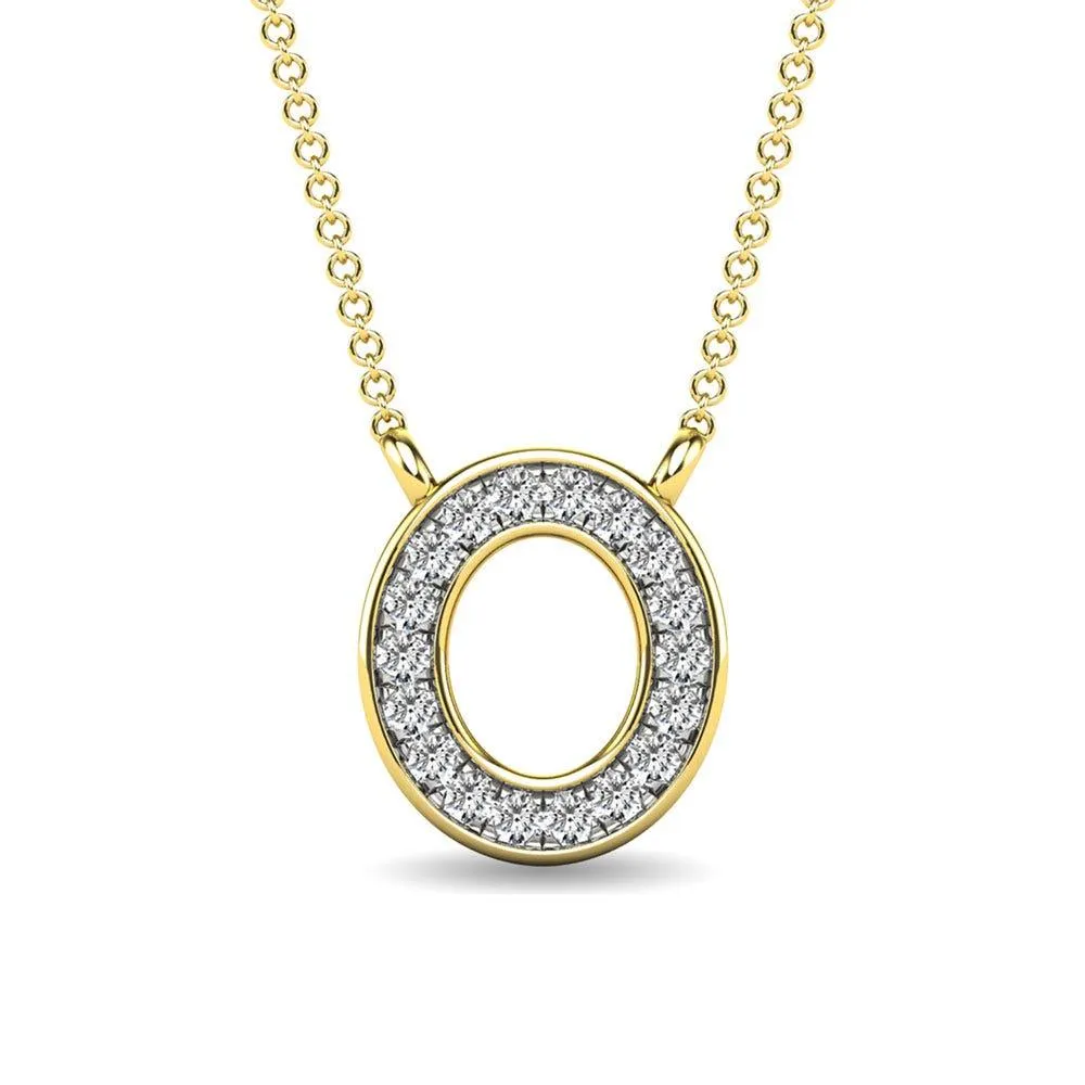 Diamond 1/20 Ct.Tw. Letter O Pendant in 10K Yellow Gold