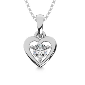 Diamond 1/50 Ct.Tw. Heart Pendant in Sterling Silver