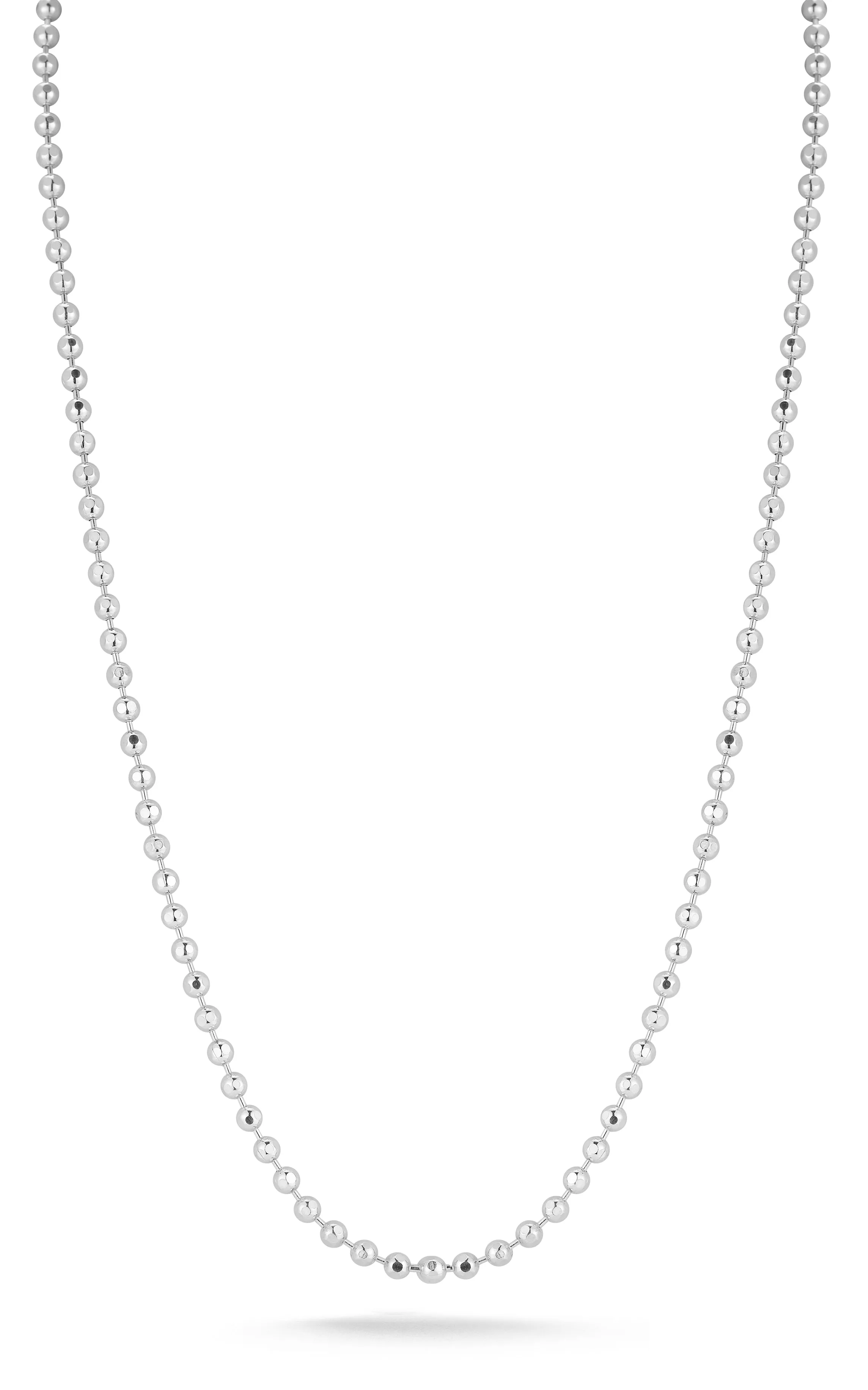 Diamond Cut Ball Chain Necklace