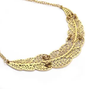 Fashionable Hollow Leaf Alloy Necklace for Ladies