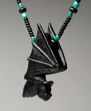 Flying Bat Pendant Necklace