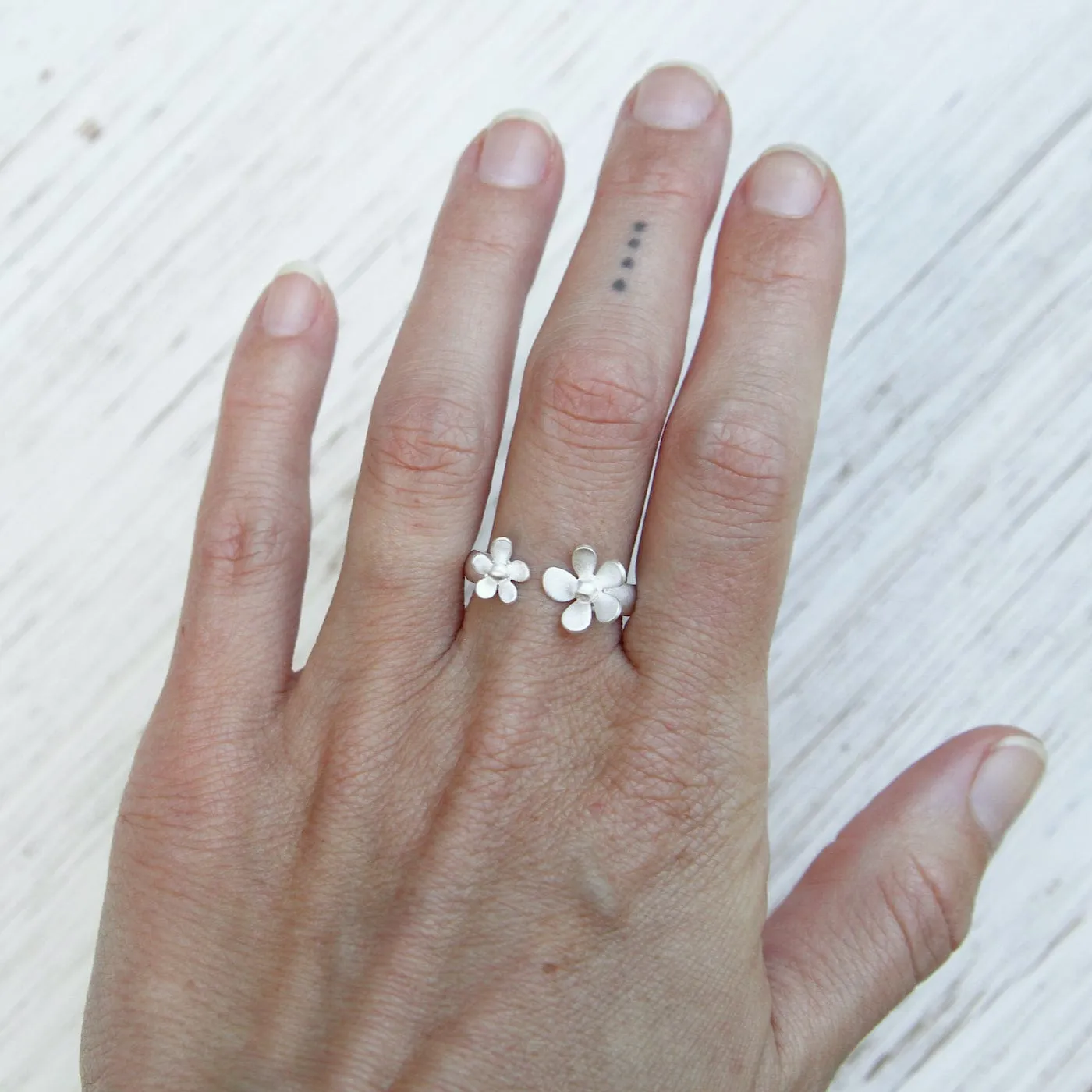 Forget Me Not Sterling Silver Ring