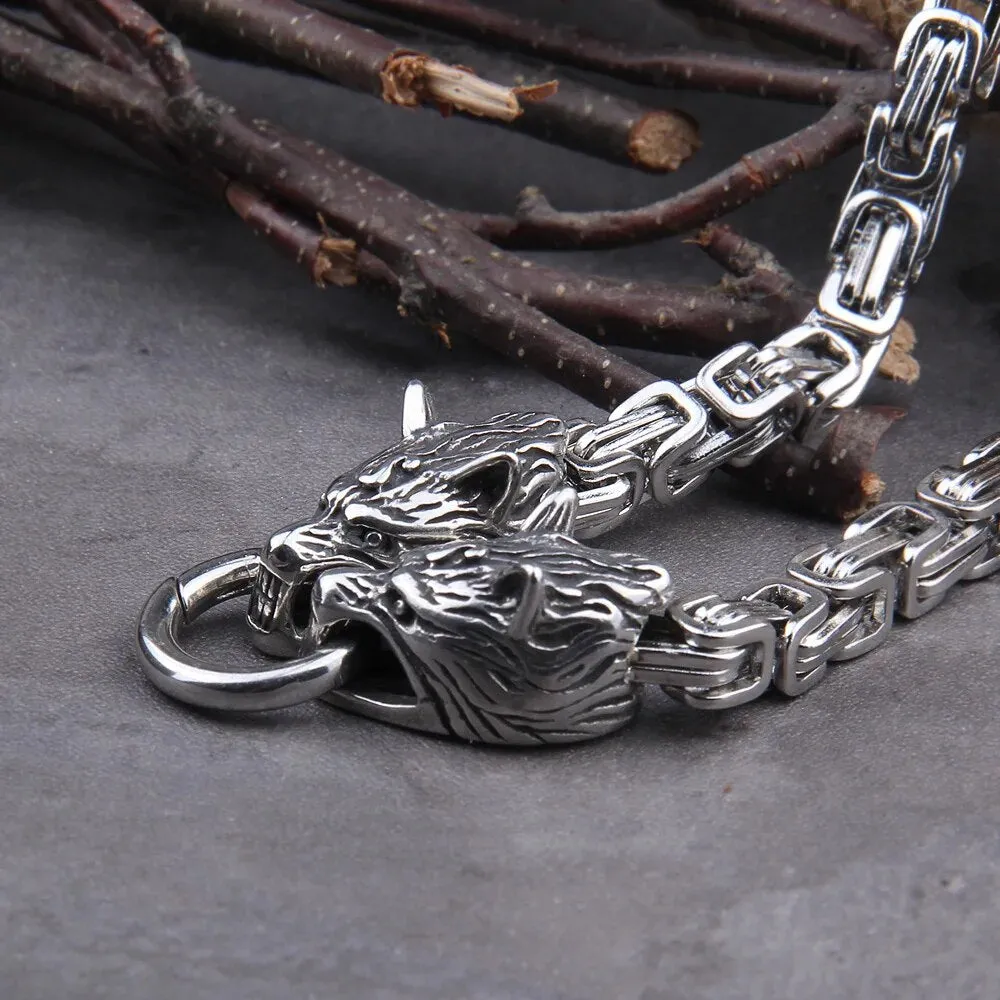 Goat Head Square-Link Chain Viking Necklaces