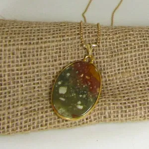 Golden Jasper Pendant Necklace