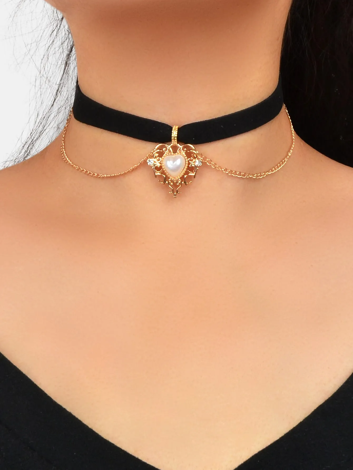 Heart Decor Layered Choker Necklace for Women Jewelry for Women Necklace