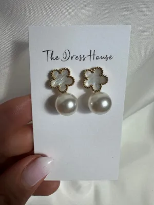 Katie - Cream Gold Pearl Earring