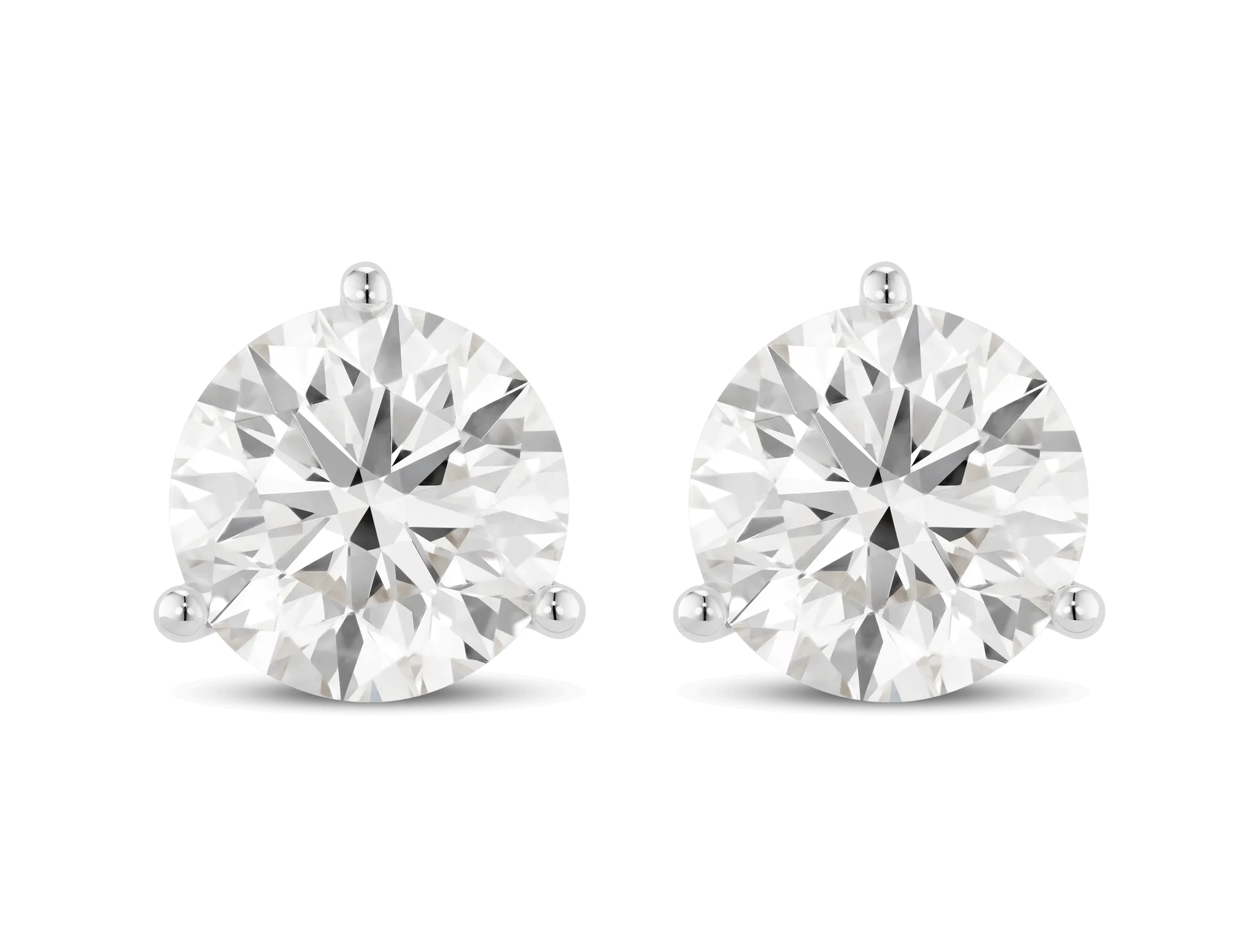 Lab-Grown Diamond 5ct. tw. Round Brilliant Solitaire Studs | White