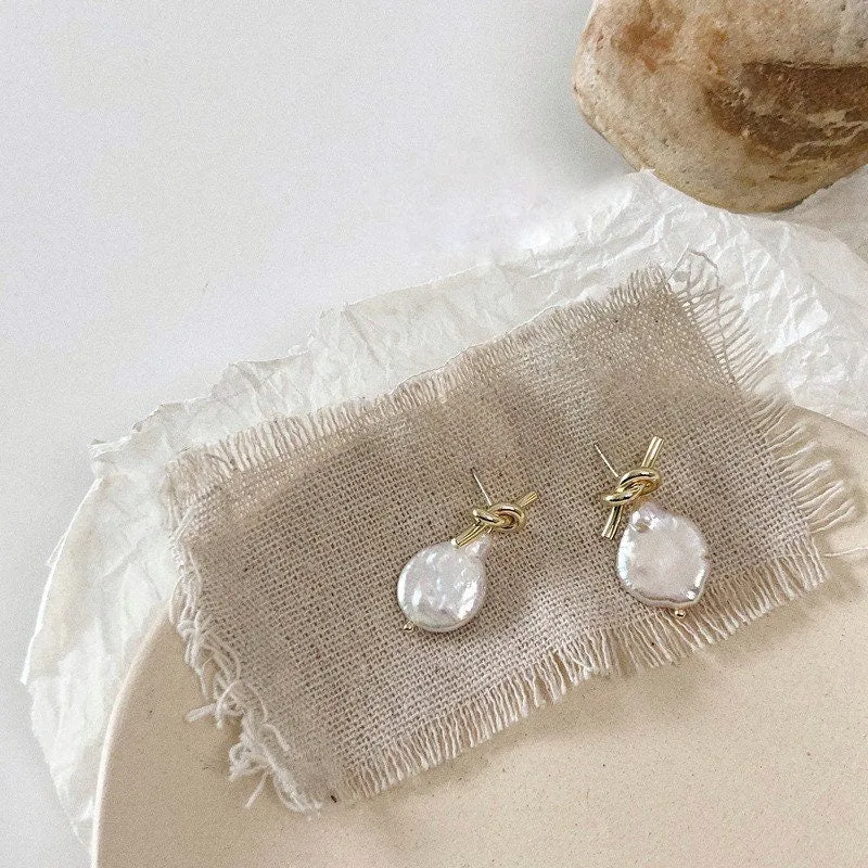 Large Freshwater Pearl Earrings