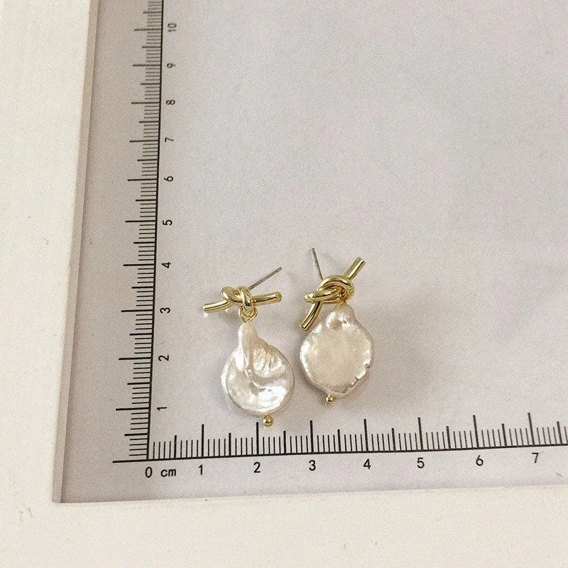 Large Freshwater Pearl Earrings