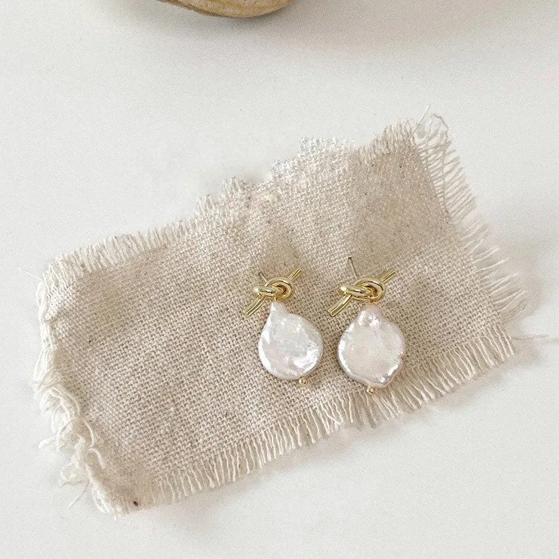 Large Freshwater Pearl Earrings