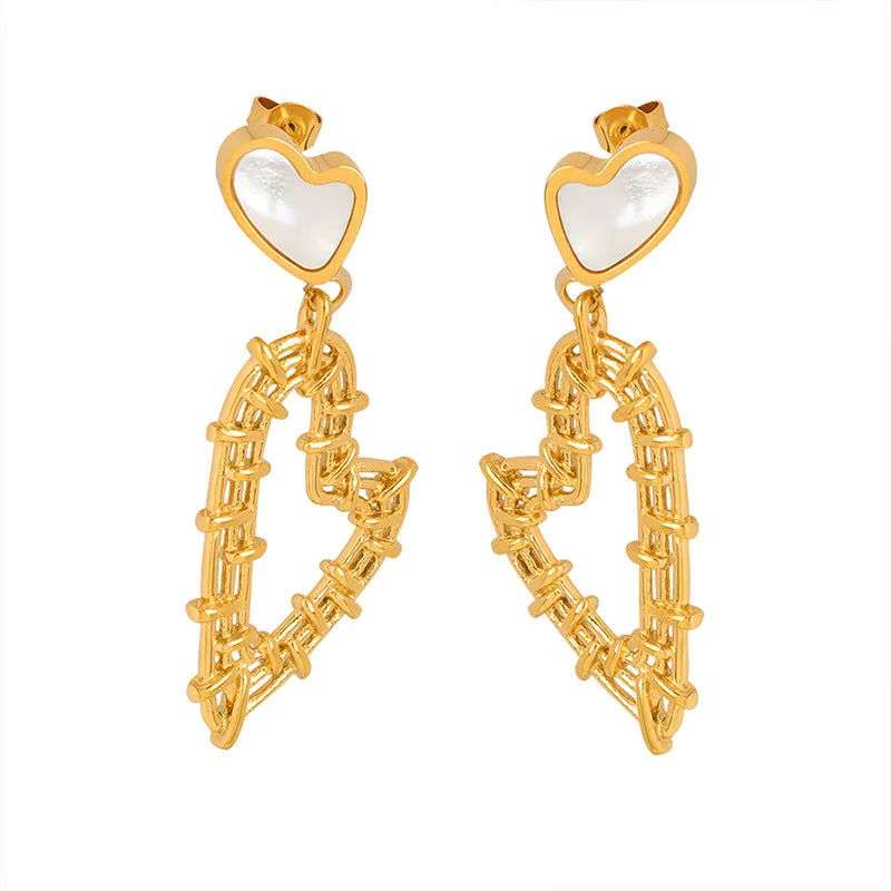 Luxurious French Inspired Gold-Plated Earrings for Women by Planderful - Everyday Genie Collection