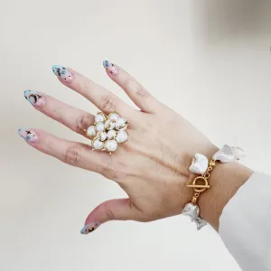 Magestic Rose Pearl Ring