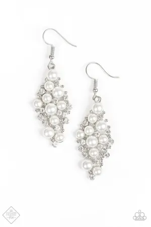 Paparazzi Earring ~ Famous Fashion - White