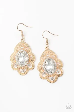 Paparazzi Earring ~ Reign Supreme - Gold