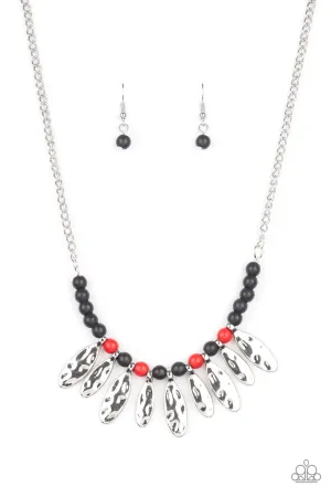 Paparazzi Necklace ~ Neutral TERRA-tory - Red