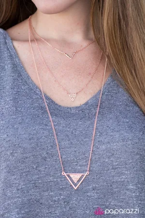 Paparazzi Necklace ~ Point Of Perfection - Copper