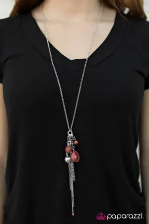 Paparazzi Necklace ~ Sky High - Red