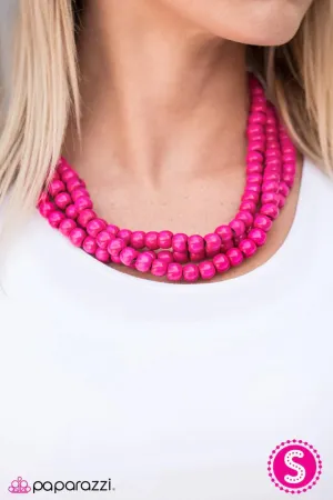 Paparazzi Necklace ~ Summer Mai Tai - Pink