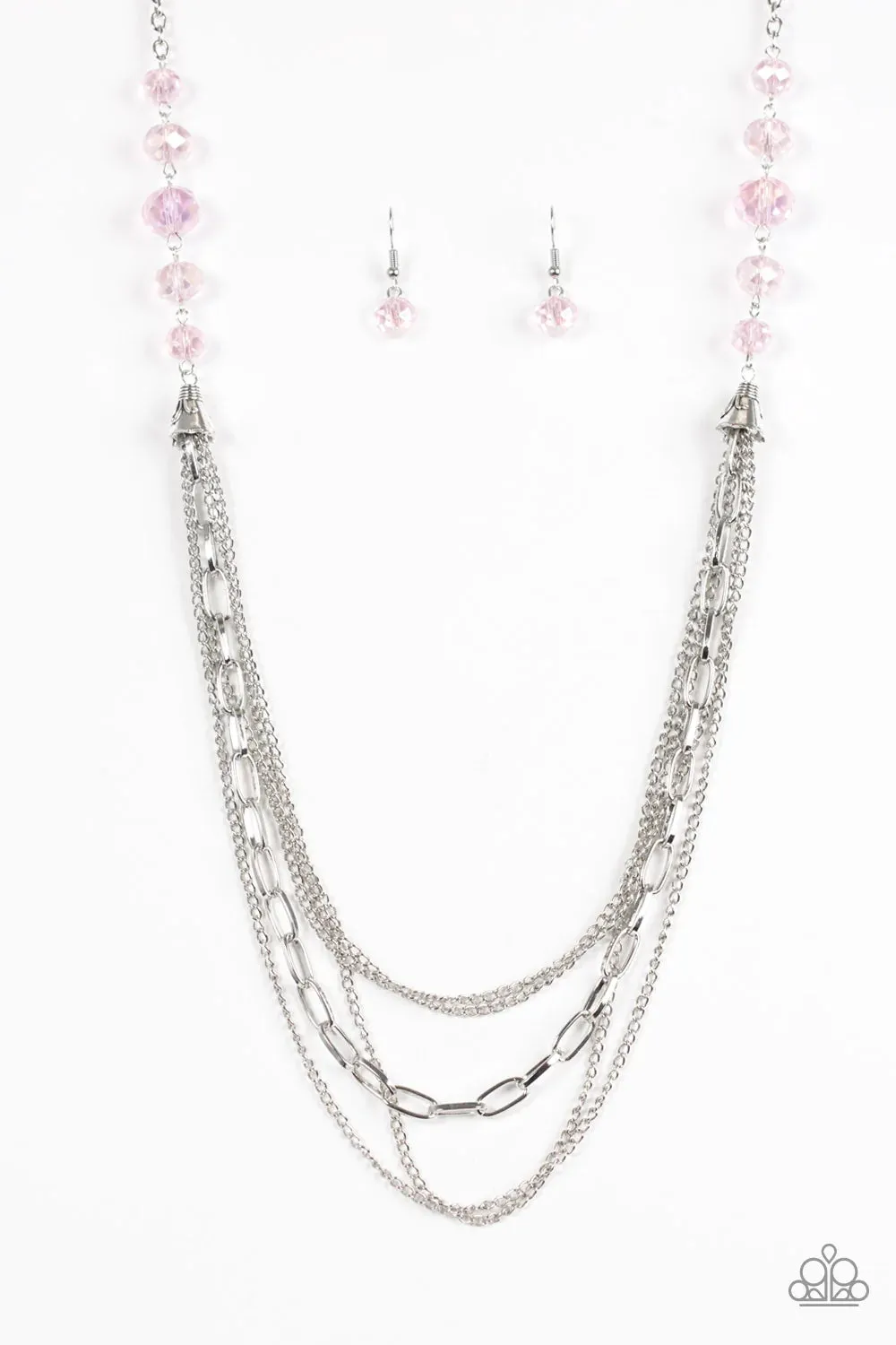 Paparazzi Necklace ~ Turn It Up-Town - Pink